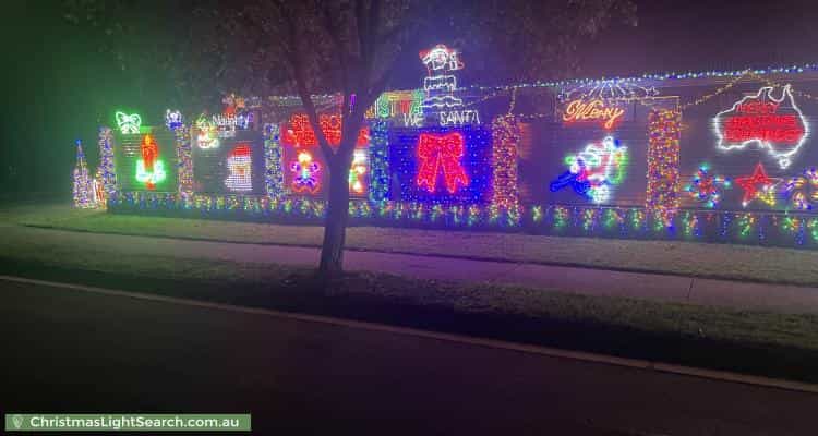 Christmas Light display at 50 Bathersby Crescent, Augustine Heights