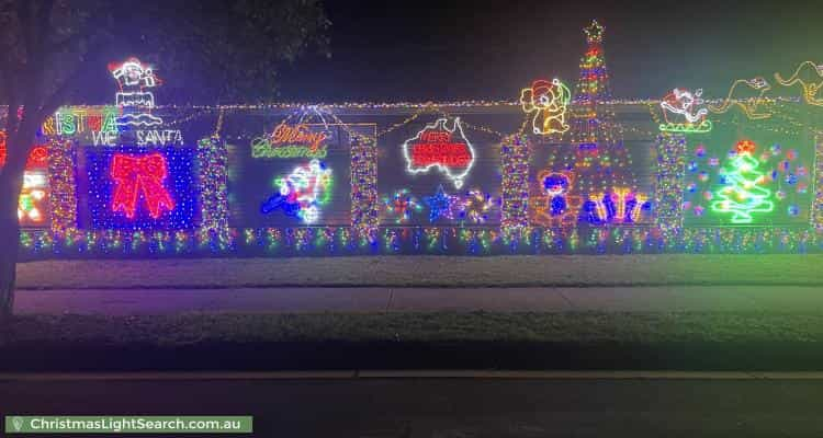 Christmas Light display at 50 Bathersby Crescent, Augustine Heights