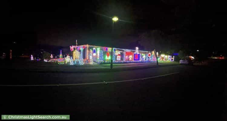 Christmas Light display at 50 Bathersby Crescent, Augustine Heights