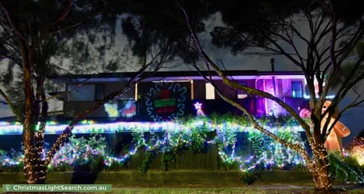 Christmas Light display at 1 The Outlook, Waterways