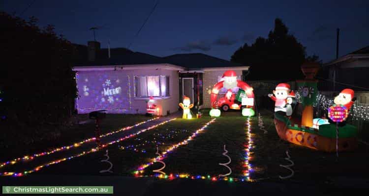 Christmas Light display at 51 Edinburgh Crescent, Goodwood