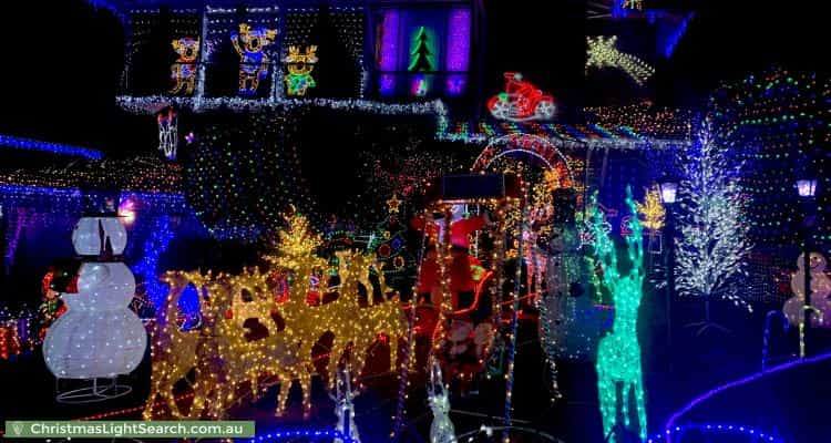 Christmas Light display at  Samson Court, Duncraig