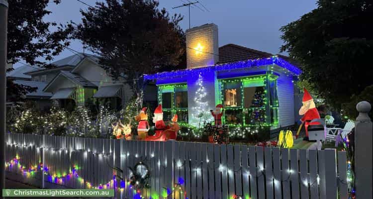 Christmas Light display at 9 Hobson Street, Newport