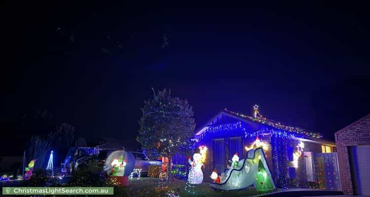 Christmas Light display at 8 Gerlach Grove, Evanston Park