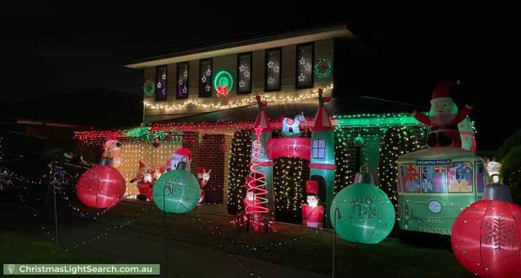 Christmas Light display at 28 Bellis Circuit, Botanic Ridge