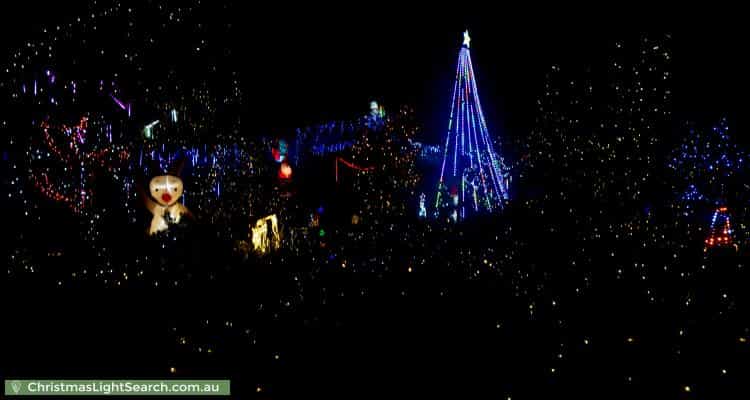 Christmas Light display at 100 Eucumbene Drive, Duffy