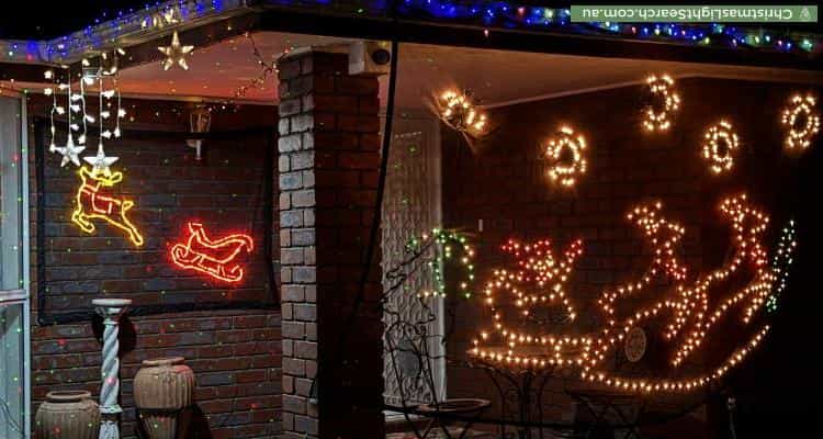Christmas Light display at 7 Lyrebird Court, Taylors Lakes