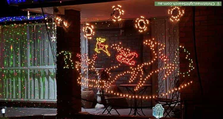 Christmas Light display at 7 Lyrebird Court, Taylors Lakes
