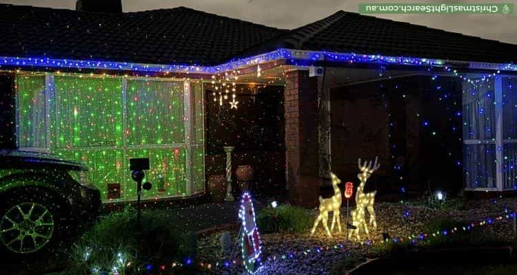 Christmas Light display at 7 Lyrebird Court, Taylors Lakes