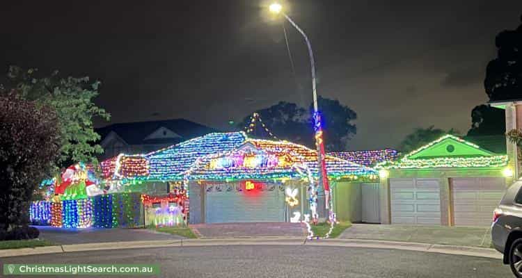 Christmas Light display at  Throsby Close, Barden Ridge