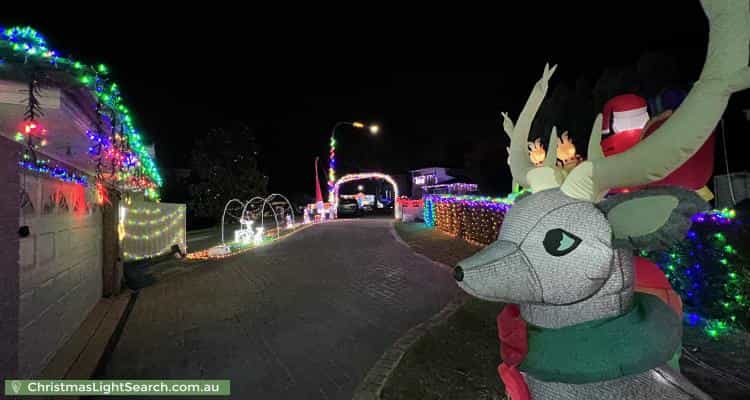 Christmas Light display at  Throsby Close, Barden Ridge