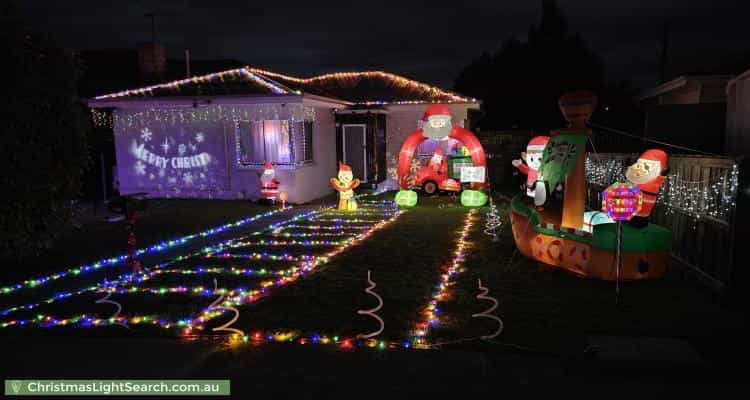 Christmas Light display at 51 Edinburgh Crescent, Goodwood