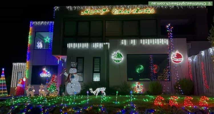 Christmas Light display at 6 Drovers Court, Vermont South