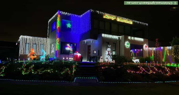 Christmas Light display at 6 Drovers Court, Vermont South