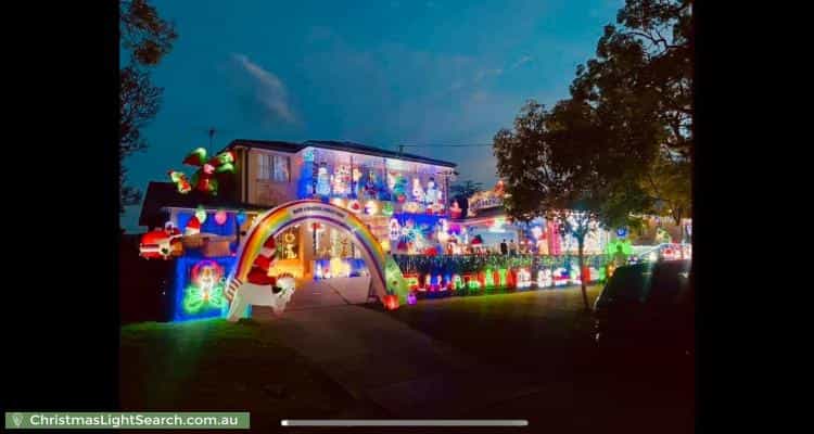 Christmas Light display at 14 Bundilla Avenue, Winston Hills