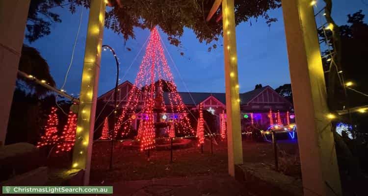 Christmas Light display at 41 Long View Road, Croydon South