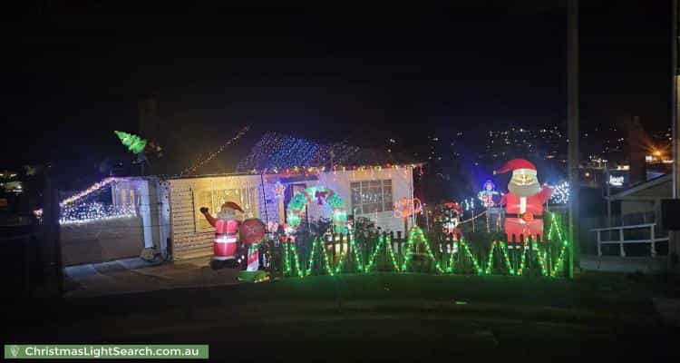 Christmas Light display at 26 Arundel Street, Derwent Park
