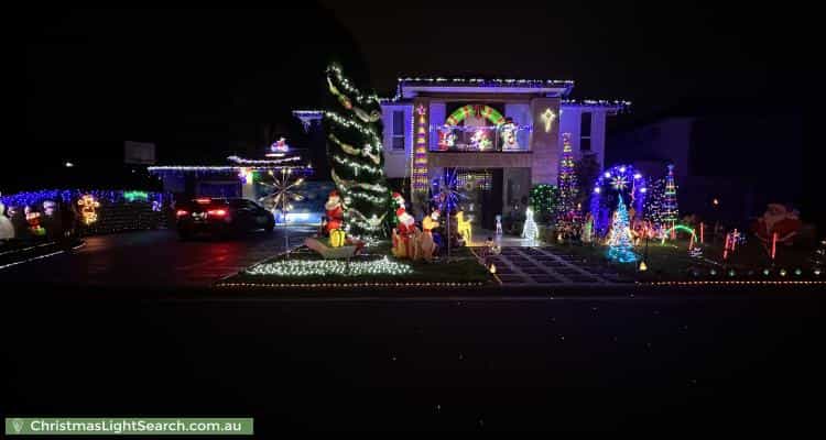 Christmas Light display at 17 Brunner Court, Kellyville