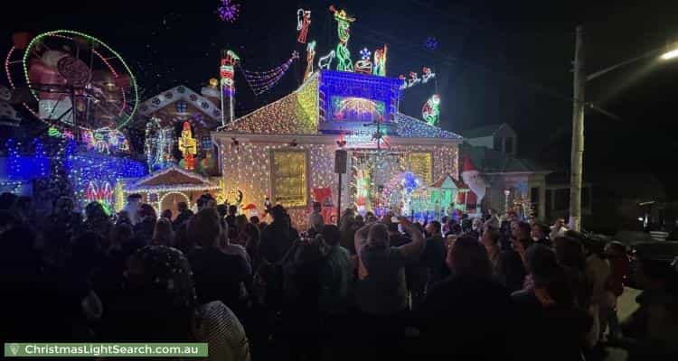 Christmas Light display at 121 Molle Street, West Hobart