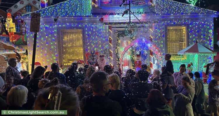 Christmas Light display at 121 Molle Street, West Hobart
