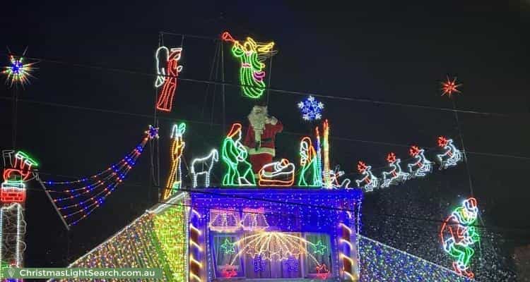 Christmas Light display at 121 Molle Street, West Hobart