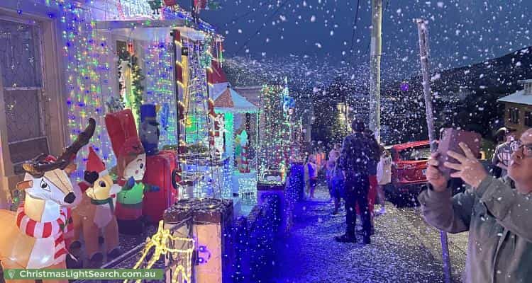 Christmas Light display at 121 Molle Street, West Hobart