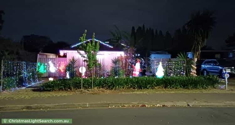 Christmas Light display at 21 Beaminster Road, Elizabeth Park