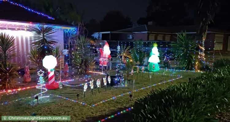 Christmas Light display at 21 Beaminster Road, Elizabeth Park