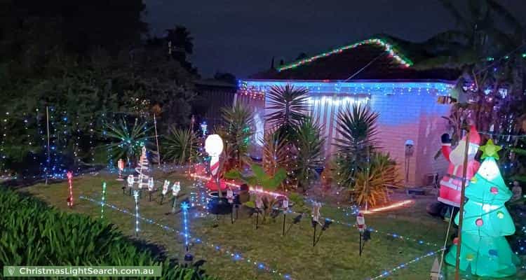 Christmas Light display at 21 Beaminster Road, Elizabeth Park