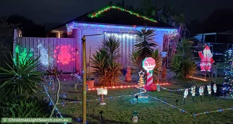 Christmas Light display at 21 Beaminster Road, Elizabeth Park