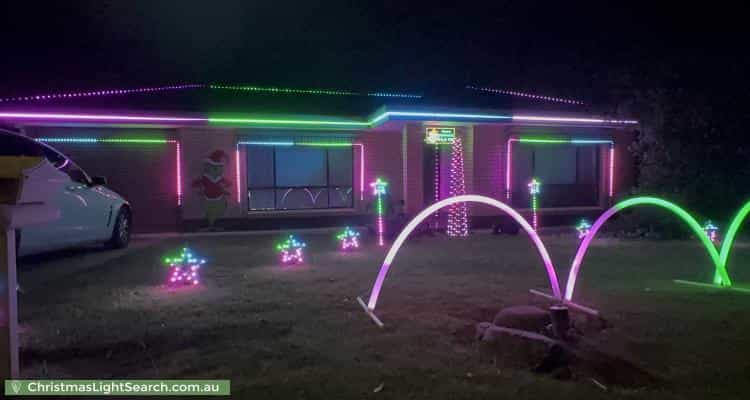 Christmas Light display at 28 Rothschild Street, Woodcroft