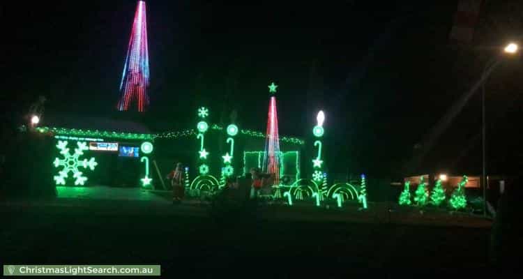 Christmas Light display at 17 Bottrill Street, Bonython