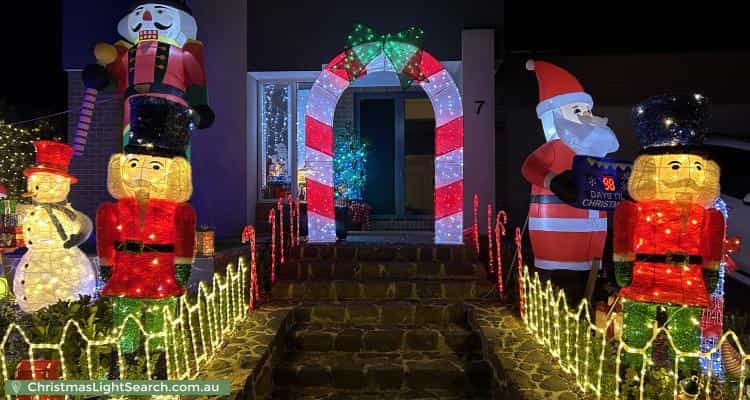 Christmas Light display at 7 Spectrum Drive, Fraser Rise