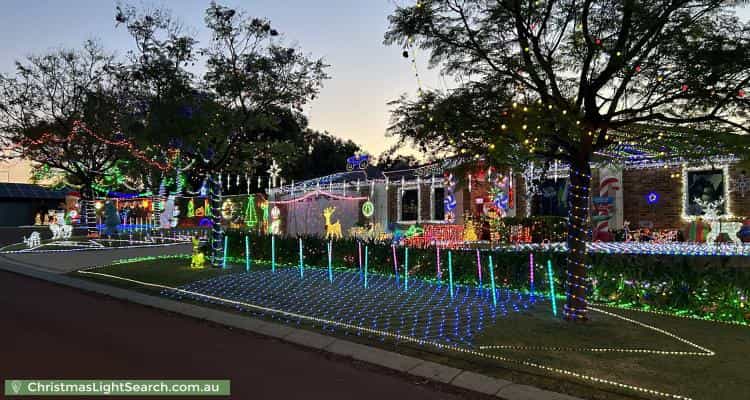 Christmas Light display at 7 The Dell, Canning Vale