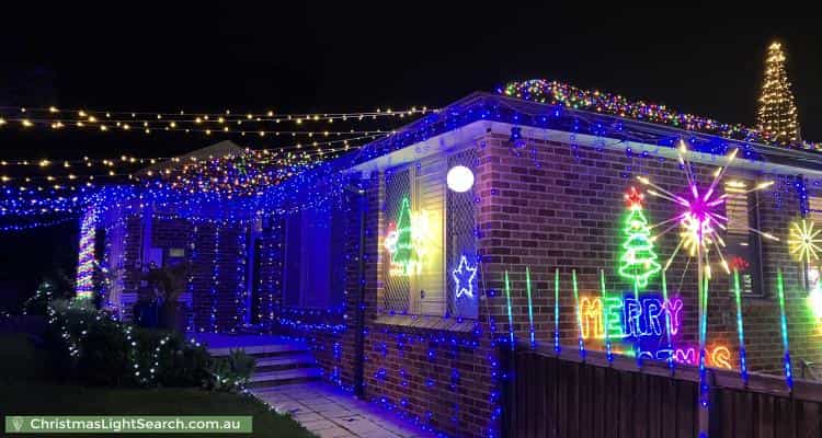 Christmas Light display at 92 Northcott Drive, Adamstown Heights