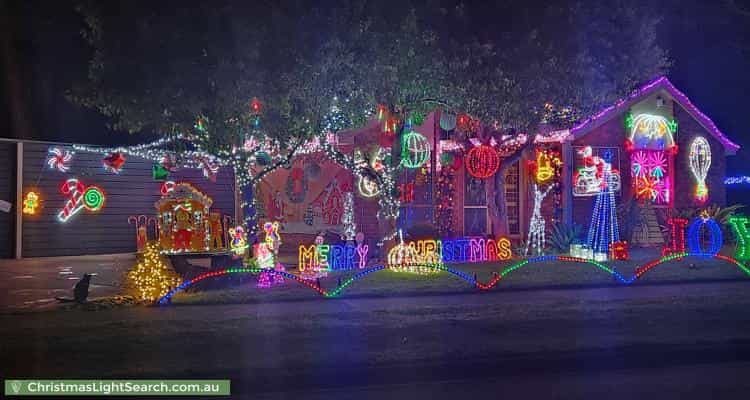 Christmas Light display at 69 Rangeview Drive, Skye