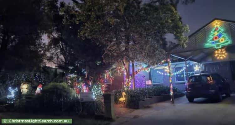 Christmas Light display at 7 Dove Place, Modbury Heights