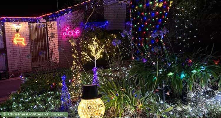 Christmas Light display at 26 Casuarina Avenue, Surrey Downs