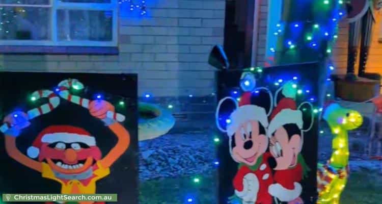 Christmas Light display at 11 Armbuster Street, Hope Valley