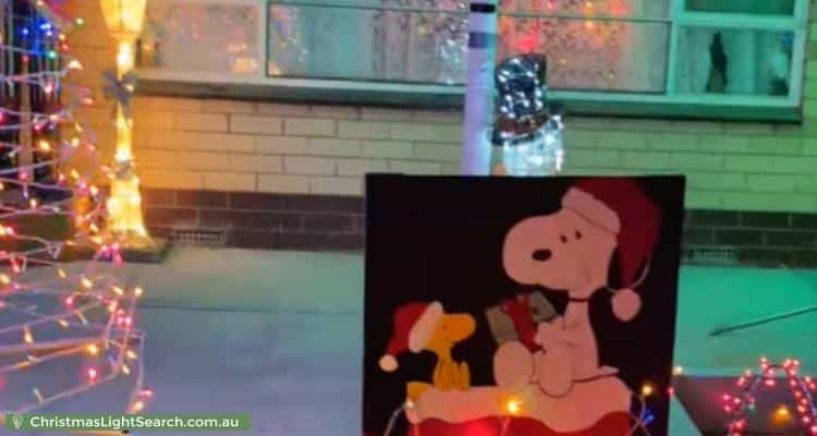 Christmas Light display at 11 Armbuster Street, Hope Valley