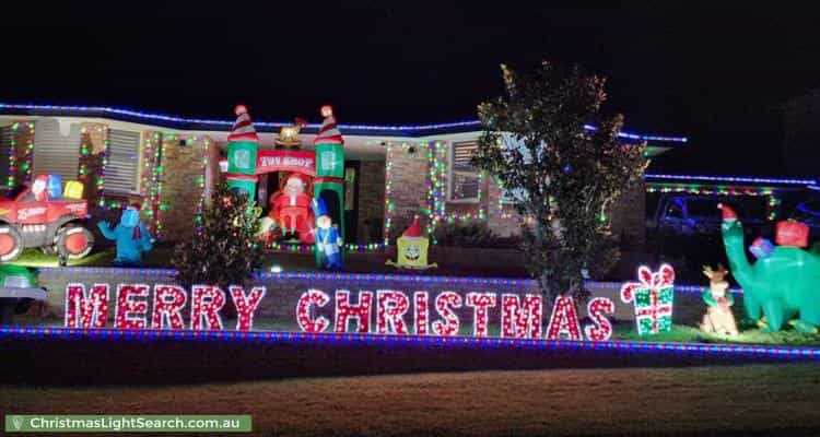 Christmas Light display at 25 Amber Grove, Bolwarra Heights