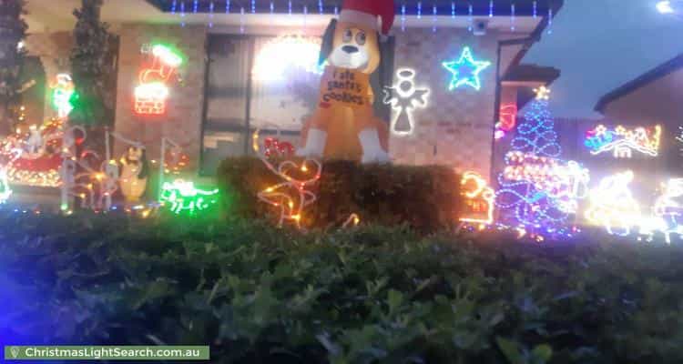 Christmas Light display at 17 Delma View, Gungahlin
