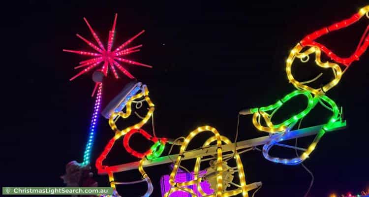 Christmas Light display at 21 Stockman Place, Walkley Heights