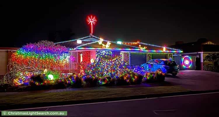Christmas Light display at 21 Stockman Place, Walkley Heights