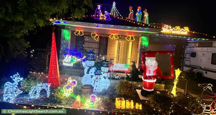 Christmas Light display at 10 Arkley Close, Skye