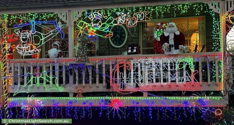 Christmas Light display at 25 Mulgrave Way, Croydon North