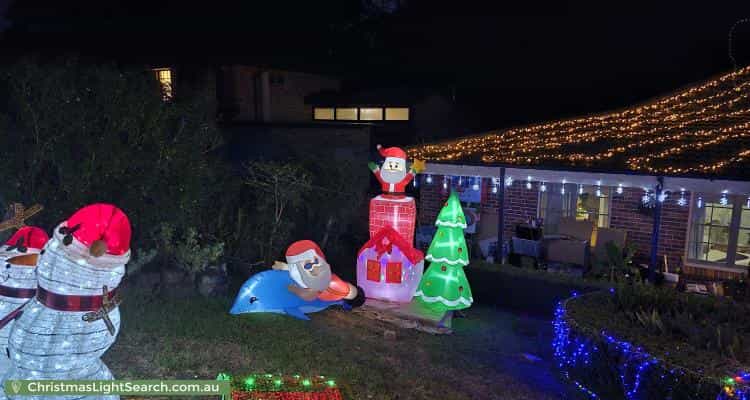 Christmas Light display at 12 Ashford Avenue, Castle Hill