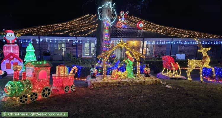 Christmas Light display at 12 Ashford Avenue, Castle Hill