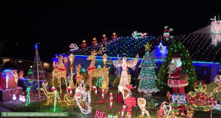Christmas Light display at 6 Bechervaise Court, Greenwith