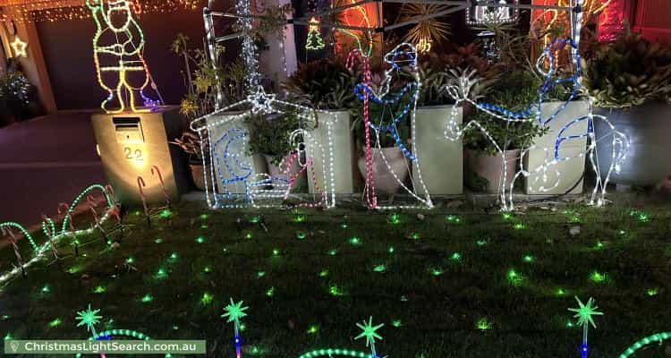 Christmas Light display at 22 Hinchinbrook Circuit, Forest Lake